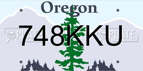 748KKU Oregon License Plate