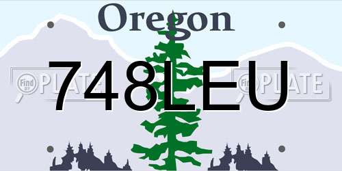 748LEU Oregon License Plate