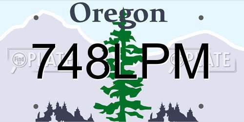 748LPM Oregon License Plate