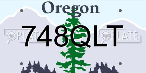 748QLT Oregon License Plate