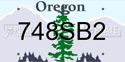 748SB2 Oregon License Plate