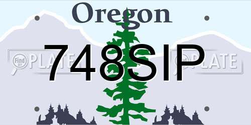 748SIP Oregon License Plate