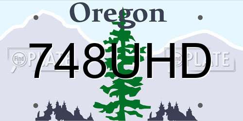 748UHD Oregon License Plate