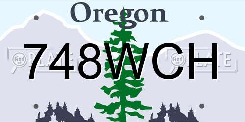 748WCH Oregon License Plate