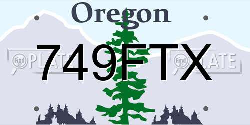 749FTX Oregon License Plate