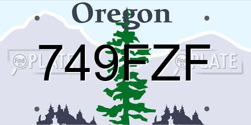 749FZF Oregon License Plate