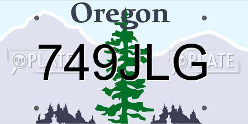 749JLG Oregon License Plate