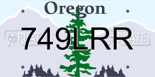 749LRR Oregon License Plate