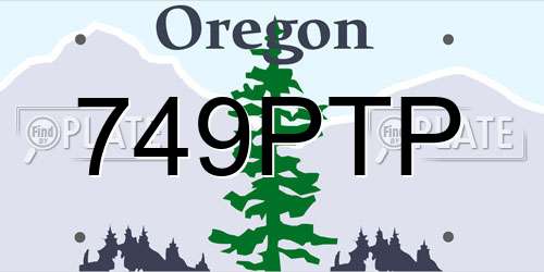 749PTP Oregon License Plate