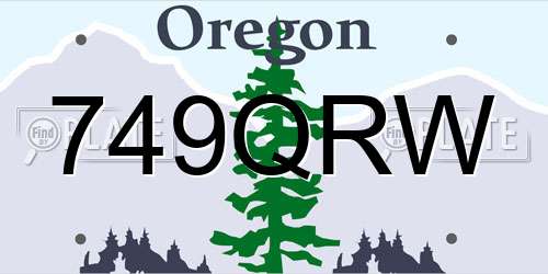 749QRW Oregon License Plate