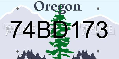 74BD173 Oregon License Plate