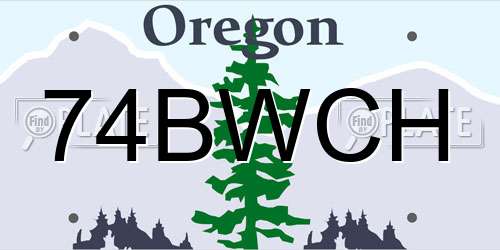 74BWCH Oregon License Plate