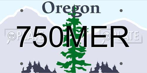 750MER Oregon License Plate