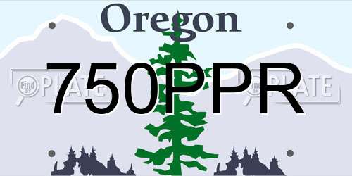 750PPR Oregon License Plate