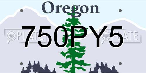 750PY5 Oregon License Plate