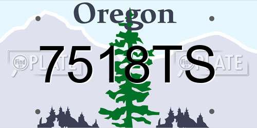7518TS Oregon License Plate