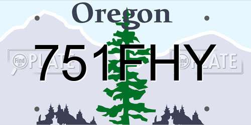 751FHY Oregon License Plate