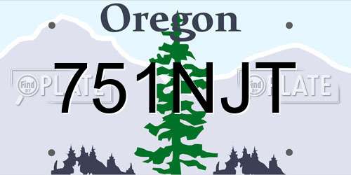 751NJT Oregon License Plate