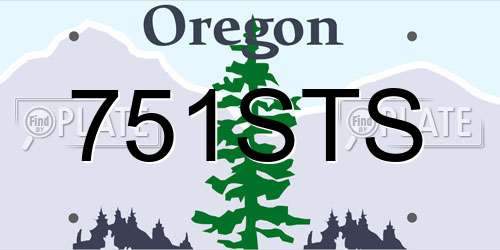 751STS Oregon License Plate