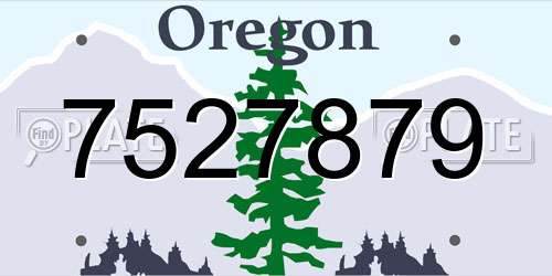 7527879 Oregon License Plate