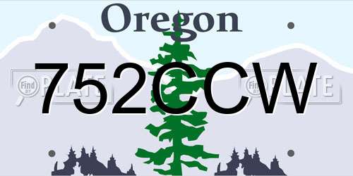 752CCW Oregon License Plate