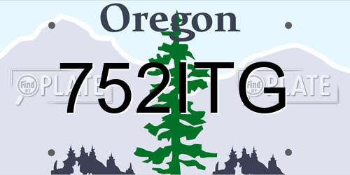 752ITG Oregon License Plate