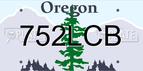 752LCB Oregon License Plate