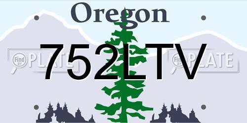 752LTV Oregon License Plate