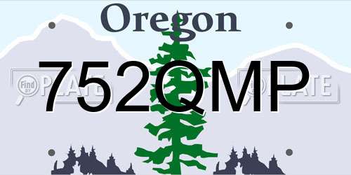 752QMP Oregon License Plate
