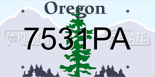 7531PA Oregon License Plate