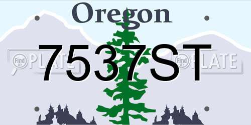 7537ST Oregon License Plate