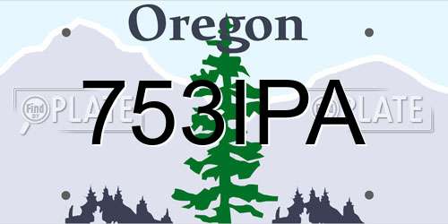 753IPA Oregon License Plate