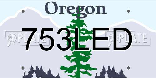 753LED Oregon License Plate