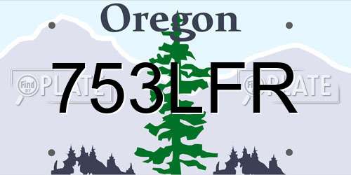 753LFR Oregon License Plate