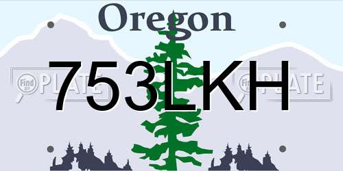 753LKH Oregon License Plate