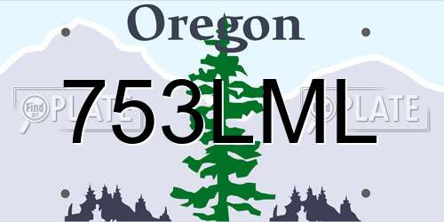 753LML Oregon License Plate
