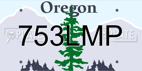 753LMP Oregon License Plate