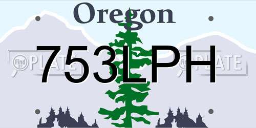 753LPH Oregon License Plate