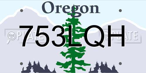 753LQH Oregon License Plate