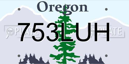 753LUH Oregon License Plate