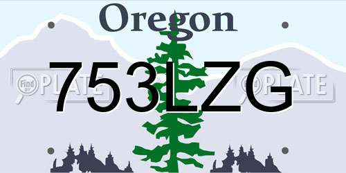 753LZG Oregon License Plate