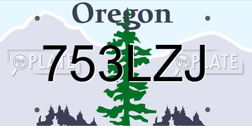 753LZJ Oregon License Plate
