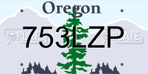 753LZP Oregon License Plate
