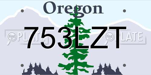 753LZT Oregon License Plate