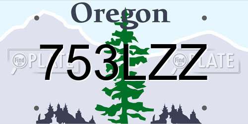 753LZZ Oregon License Plate