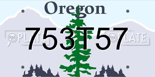 753T57 Oregon License Plate