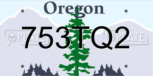 753TQ2 Oregon License Plate