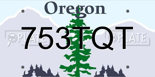 753TQT Oregon License Plate