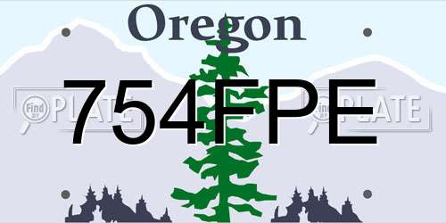 754FPE Oregon License Plate