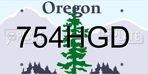 754HGD Oregon License Plate